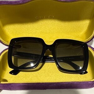 Gucci Black Oversized Sunglasses